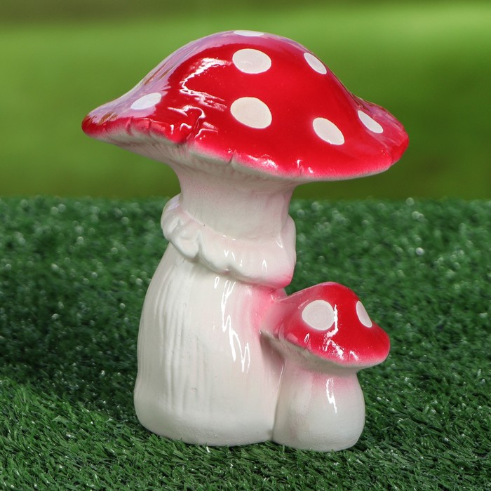Садовая фигура "Гриб мухомор" малая, глянец