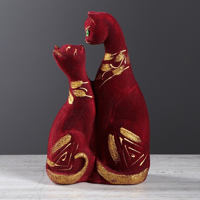 Копилка "Скиф" флок, бордовая