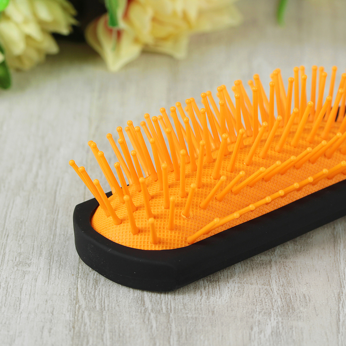 Расчёска массажная, прямоугольная, цвета МИКС