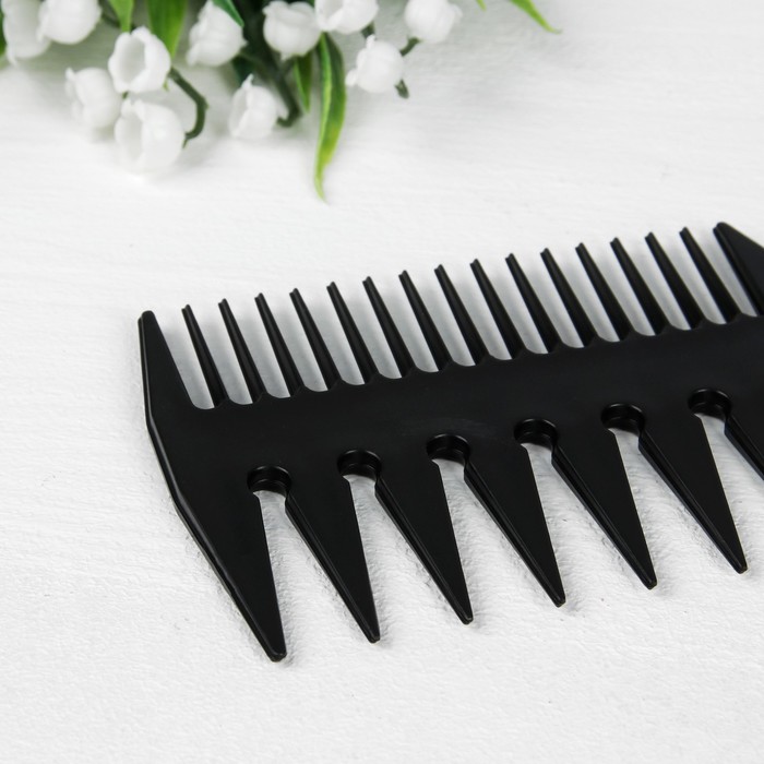 Расчёска-трезубец трёхсторонняя, цвет чёрный