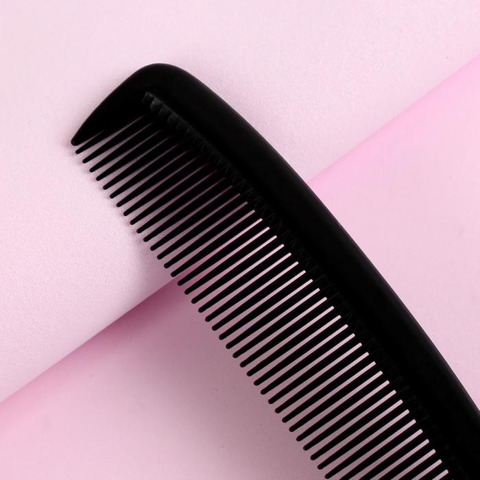 Расчёска с хвостиком изогнутая, цвет чёрный