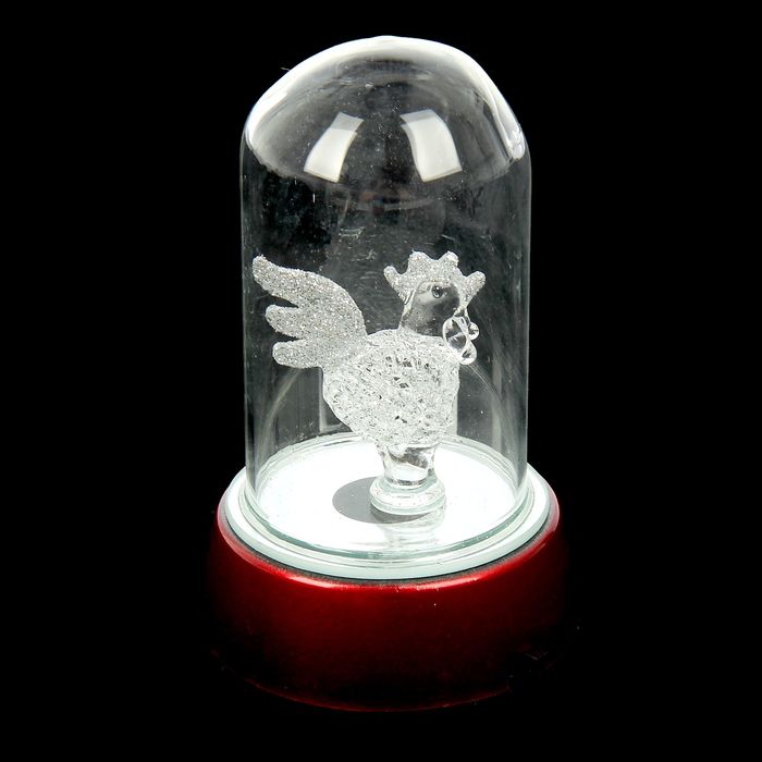 Сувенир "Петушок" световой в колбе МИКС