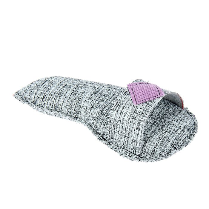 Мягкая  игрушка д/собак "Тапок" с заплаткой, с пищащим элементом, 16 см МИКС ЦВЕТОВ