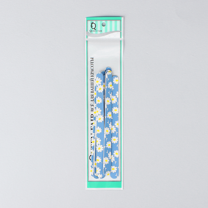 Пилка-наждак "Ассорти", абразивность 200/200, 10шт, 15см, конус, рисунок МИКС