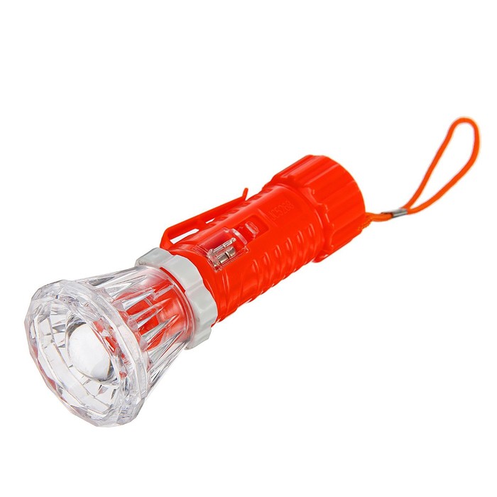 Фонарик ручной с креплением, включается поворотом, 0,5 Вт, микс