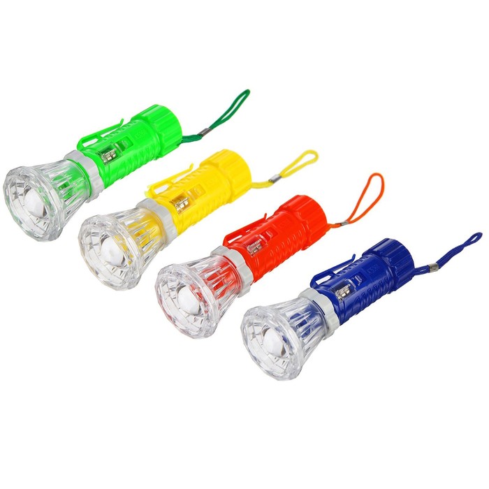 Фонарик ручной с креплением, включается поворотом, 0,5 Вт, микс