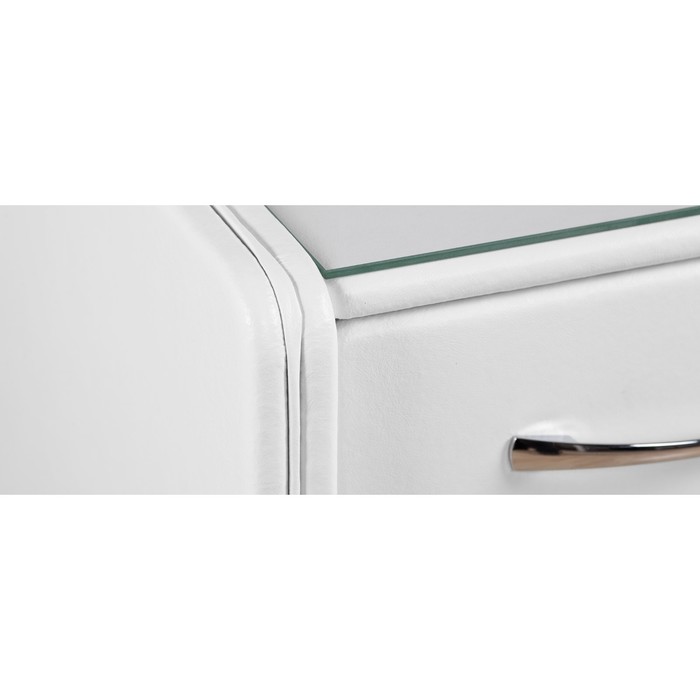 Тумба «Алеро», 3 ящика, 41 х 43,5 х 51,5 см, экокожа, цвет белый