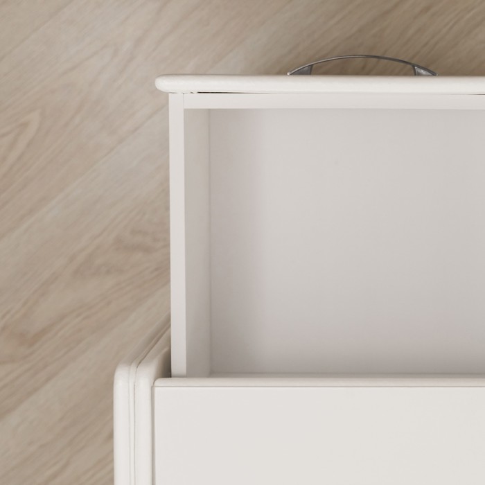 Тумба «Алеро», широкая, 1 ящик, 50 х 47 х 48 см, экокожа, цвет белый