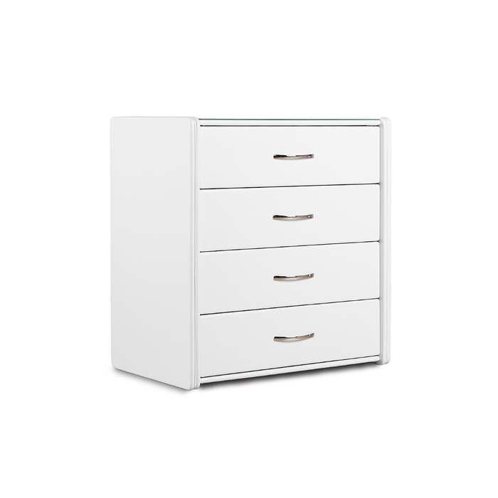 Комод «Алеро», 4 ящика, 84,8 х 52,7 х 88,7 см, экокожа, цвет белый