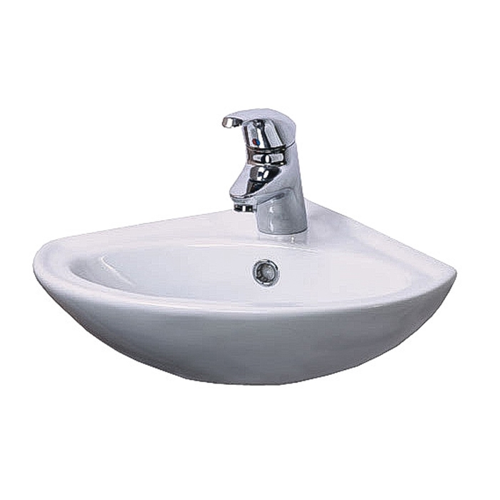 Умывальник угловой Веер с хромир обрамл.