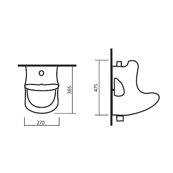 Писсуар Sanita KISS, красный