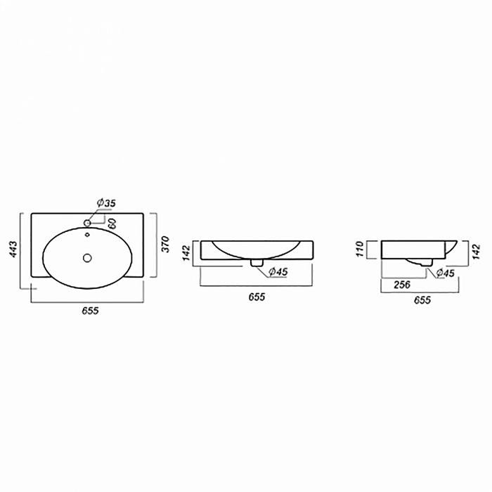 Умывальник "Infinity 65"
