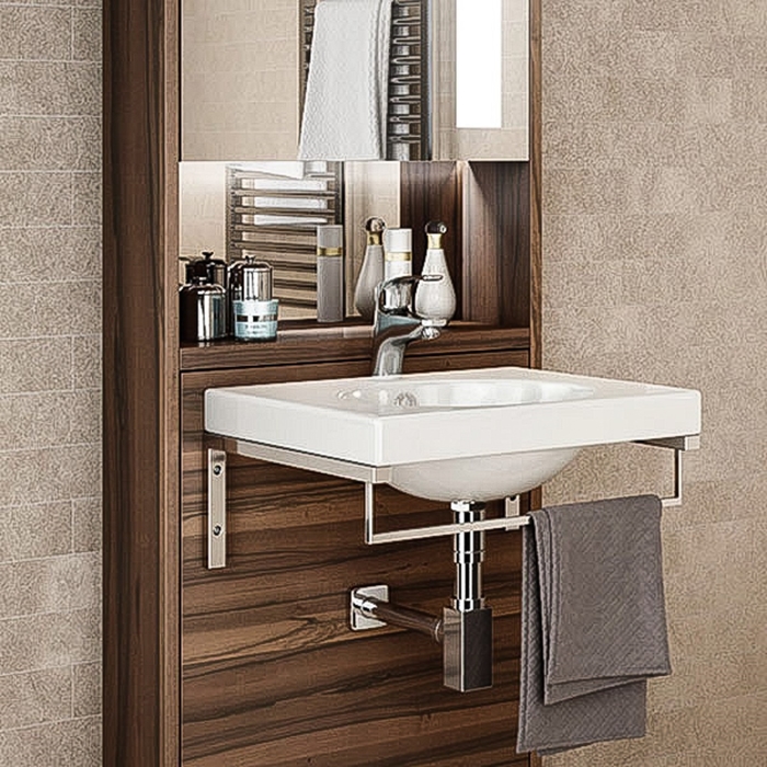 Умывальник "Ringo 50" на кронштейнах+полотенцедержатель