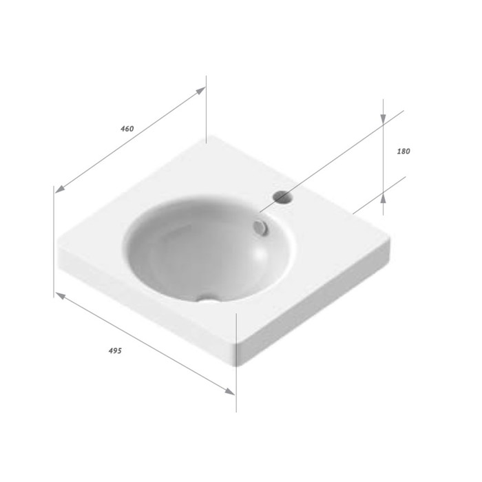 Умывальник "Ringo50 F01" УП (белый ВКС,D-сорт)