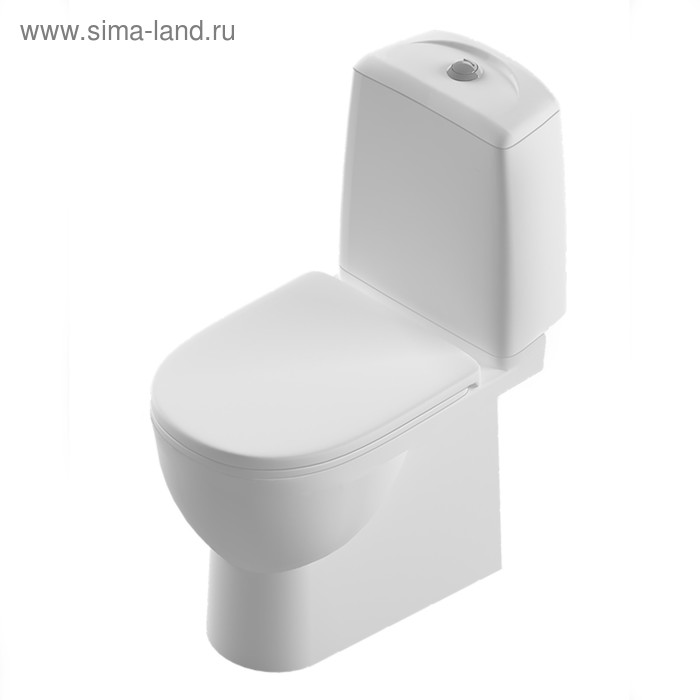 фото Унитаз компакт sanita best sl dм, 2-режима, сиденье с микролифтом, арматура geberit, белый sanita luxe