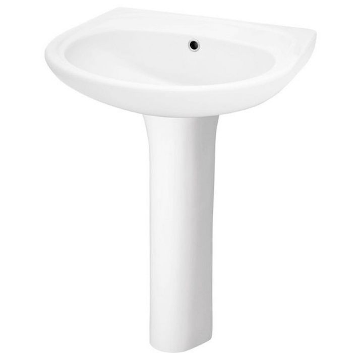 Умывальник Santek "Анимо-50" с постаментом "Анимо", без отверстия под смеситель