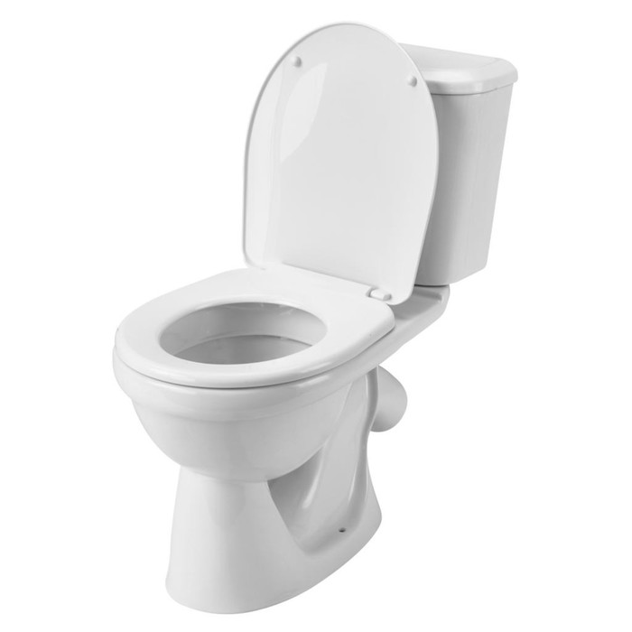 Унитаз-компакт Santek "Бореаль", тарельчатый, косой выпуск, арматура, сиденье softclose