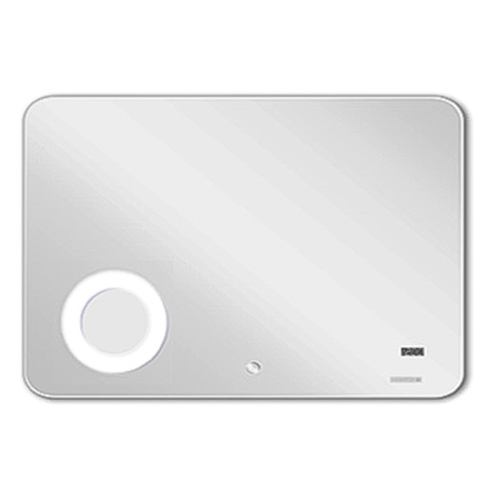 Зеркало «Элио 120» с подсветкой, часы, увеличительное зеркало, Акватон