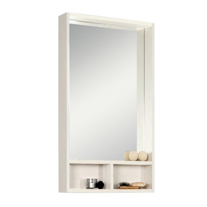 Шкаф-зеркало "Акватон" "Йорк 50", цвет белый, выбеленное дерево 1A170002YOAY