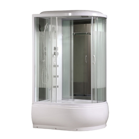 

Душевая кабинка Comforty 214L, стекло страйп, задняя зеркальная панель, 120 х 85 х 215 см