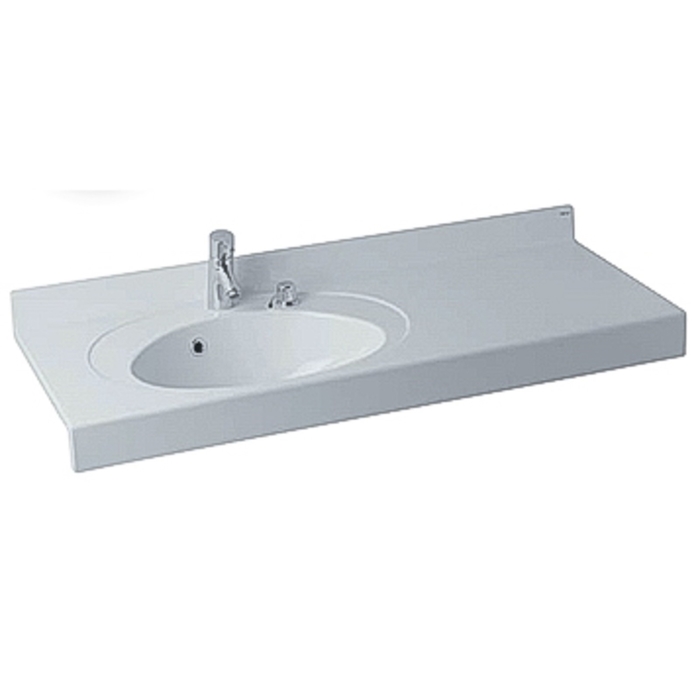 Раковина "Акватон" Hotel 3/1200, левая, с навесами и диспенсером