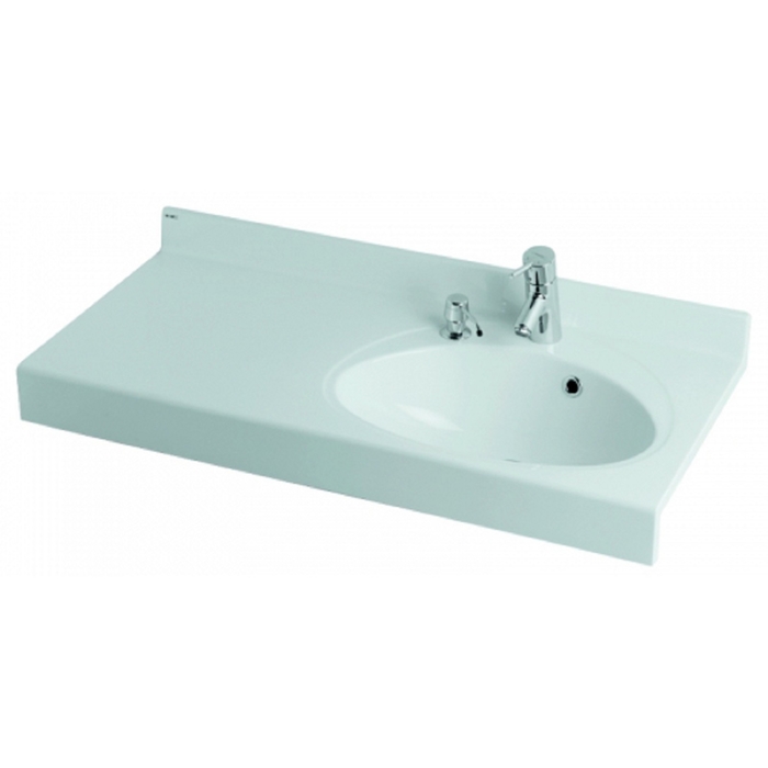 Раковина "Акватон" Hotel 3/1200, правая, с навесами и диспенсером