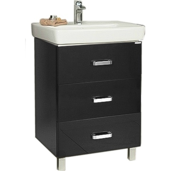 Комплект: тумба Акватон "Америна 60 М", цвет чёрный, раковина "Тигода 60"