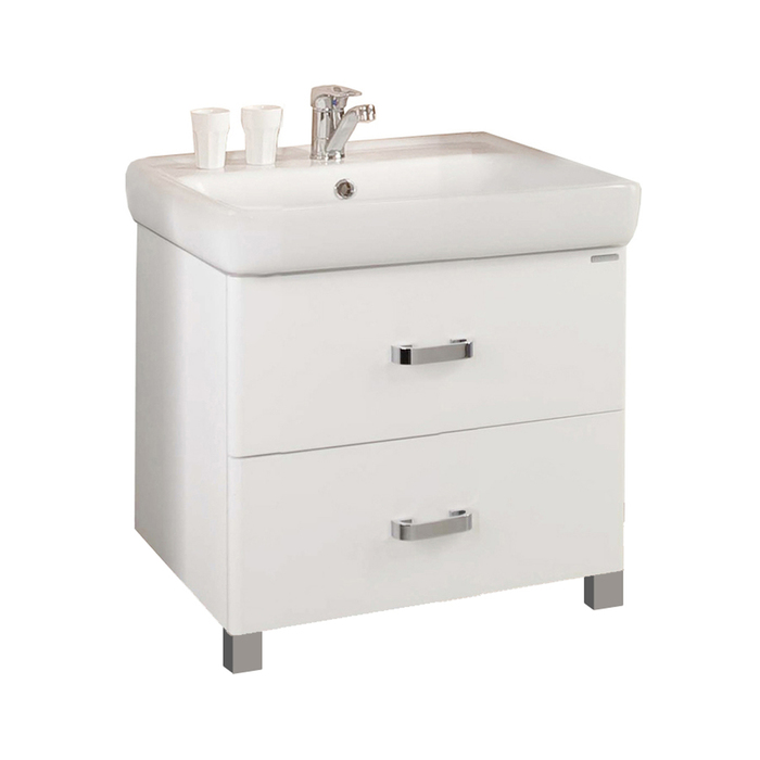 Комплект: тумба Акватон "Америна 60 H", цвет белый, раковина "Тигода 60"