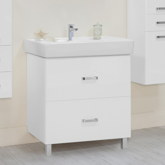 Комплект: тумба Акватон "Америна 70 H", цвет белый, раковина "Тигода 70"