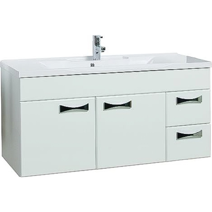 Комплект: тумба Акватон "Диор 100", цвет белый, раковина "Премьер М 1000"