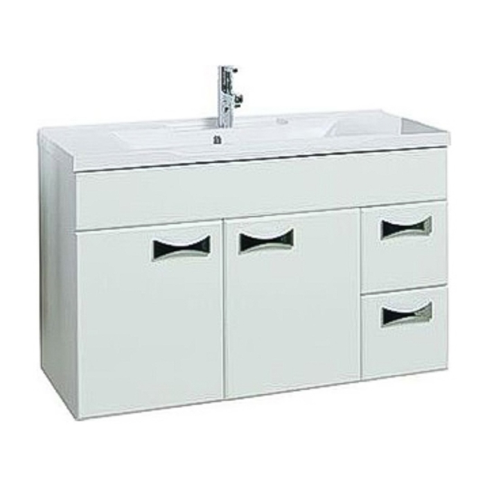 Комплект: тумба-умывальник Акватон "Диор 80" 1A1678K1DR010, цвет белый, раковина "Премьер М 800"