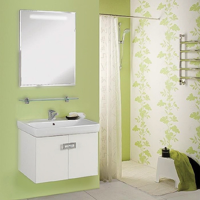 Комплект: тумба Акватон "Оптима 70", цвет белый, раковина "Тигода 70"