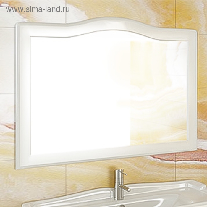 Зеркало Comforty Монако 120, цвет белый зеркало comforty монако 100 00004136986 белое