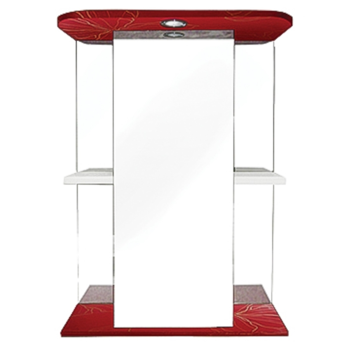 Шкаф-зеркало Iris "Мадрид" 500/с 3D, красный цветы