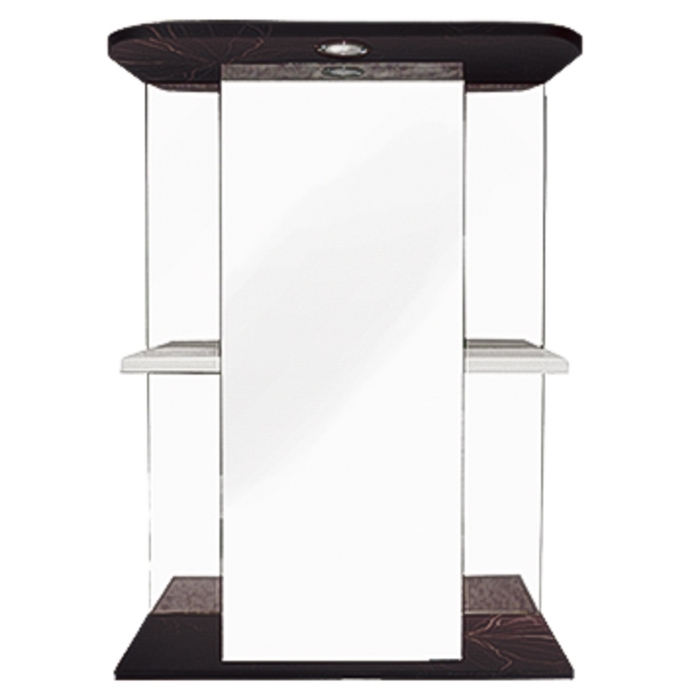 Шкаф-зеркало Iris "Мадрид" 500/с 3D, черный цветы