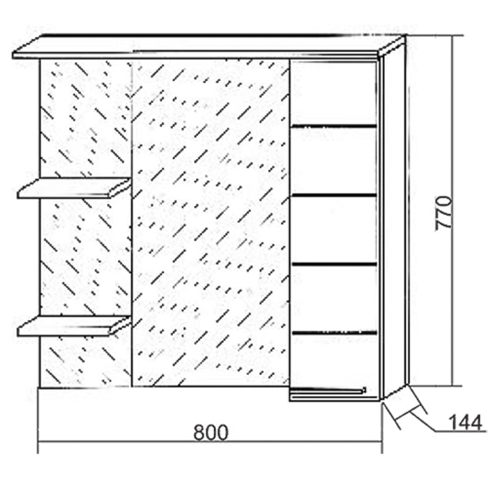 Шкаф-зеркало Iris "Модена 80"