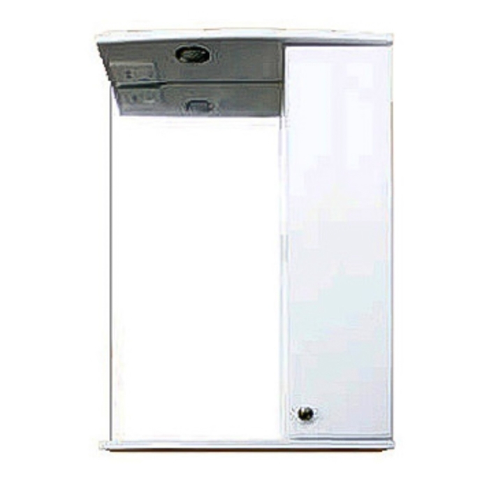 Шкаф-зеркало Iris "Панда" 550/с 3D, белый цветы