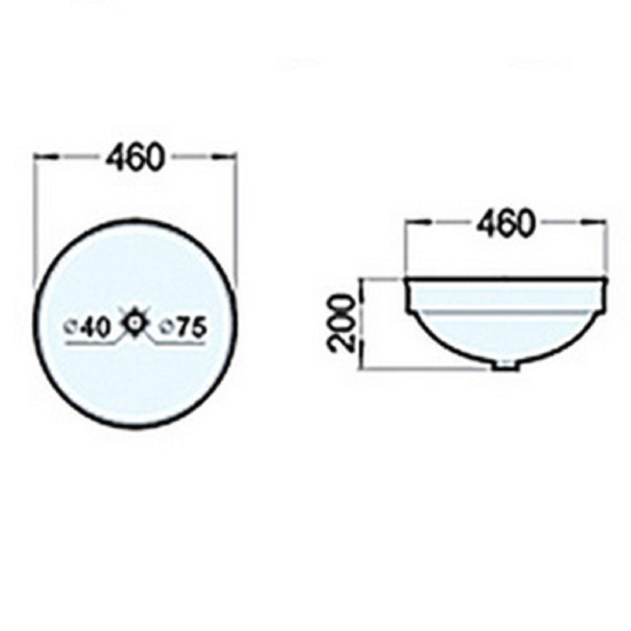 Раковина COMFORTY PZ-8015 (врезная, без отв. под смеситель, с отв под перелив)