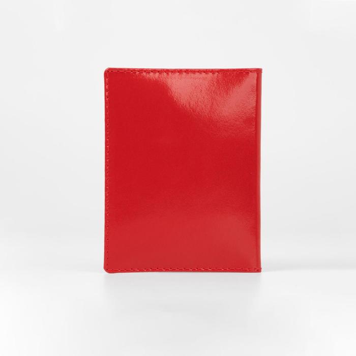 Обложка для автодокументов, красный глянцевый