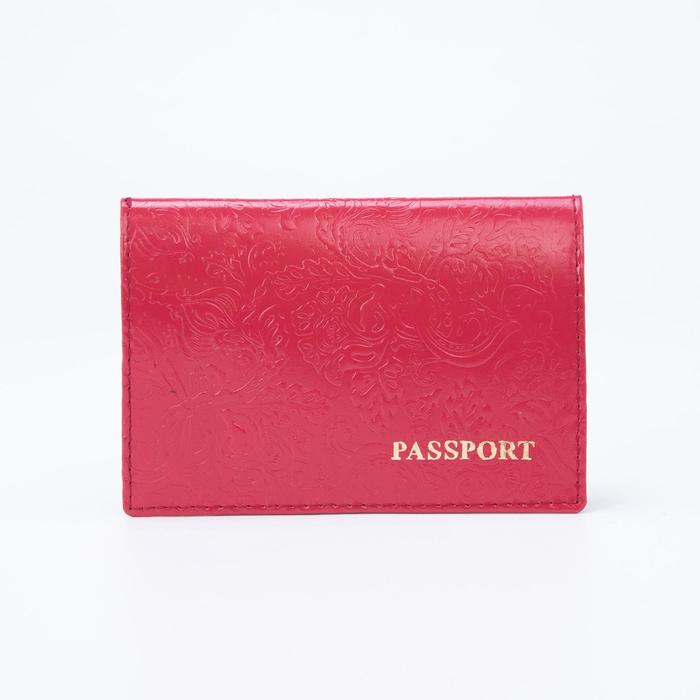 Обложка для паспорта "Пионы", розовый глянцевый