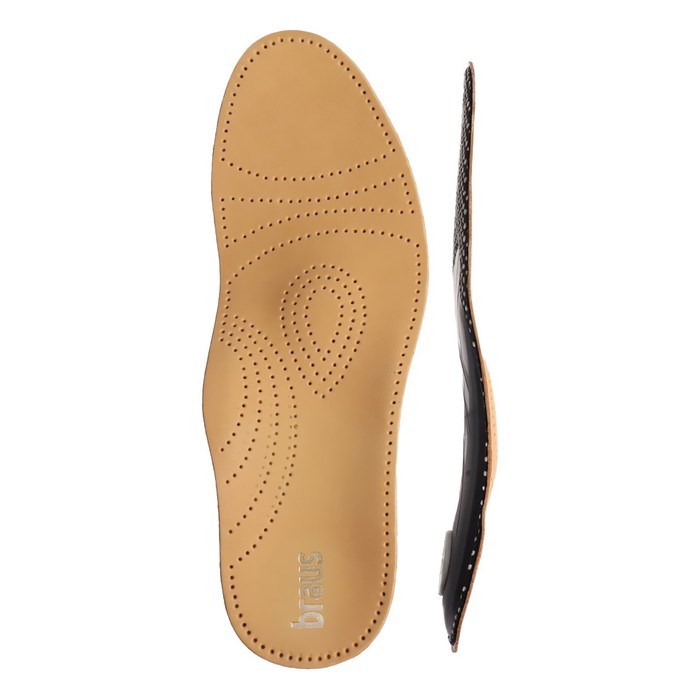 фото Стельки для обуви амортизирующие, с жёстким супинатором, 39-40р-р, пара, цвет светло-коричневый braus