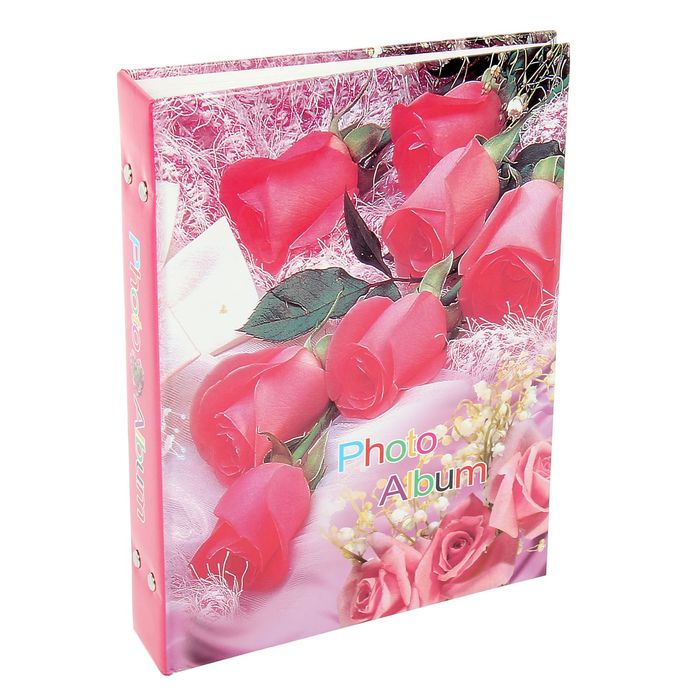 Фотоальбом на 200 фото 13х18 см "Цветочный букет" МИКС