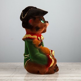 

Копилка "Кот пират", флок, коричневая, 22 см