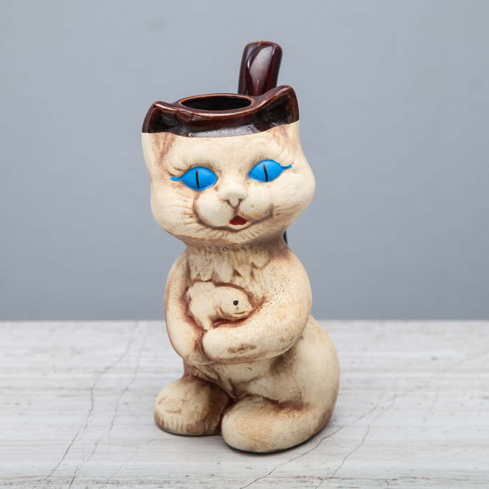 Кружка-поилка "Кот" шамот, 0,32 л