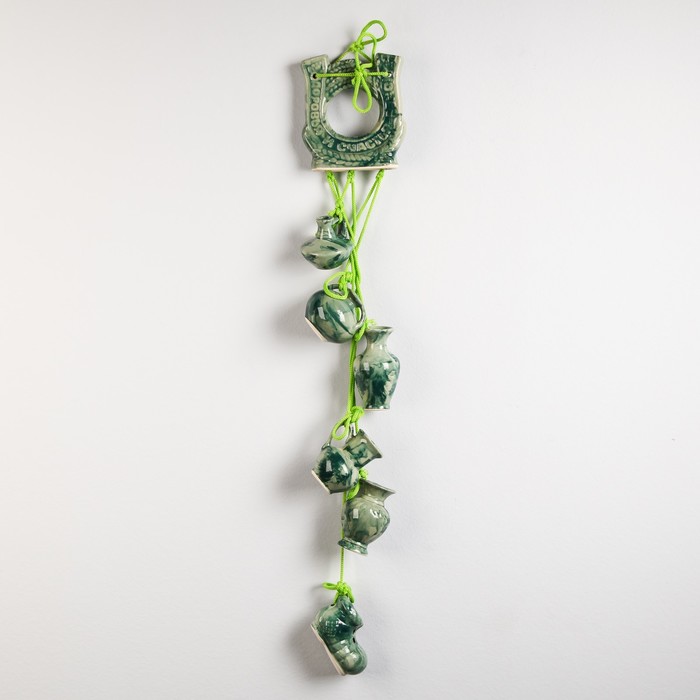 Оберег "Малахит" 7 предметов, зелёный