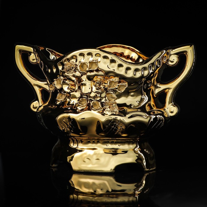 Конфетница "Ладья" большая, золото