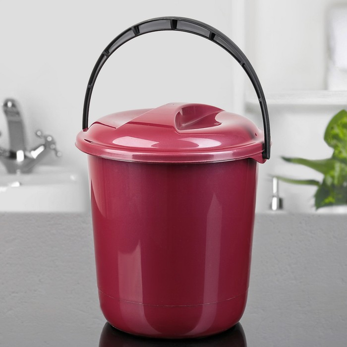 Ведро с крышкой 7 л "Классика", цвет МИКС