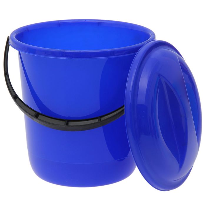 Ведро с крышкой 10 л "Классика", цвет МИКС