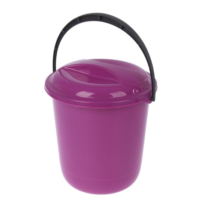 Ведро с крышкой 10 л "Классика", цвет МИКС