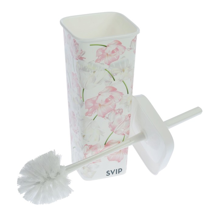 Ерш для унитаза с подставкой "Квадра", Декор орхидеи